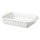 IKEA POETISK Посуд стійкий до високих температур, овальний/кремовий, 32x21 см 80513874 фото