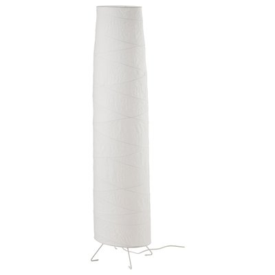IKEA VICKLEBY Підлогова лампа, біла/ручна робота, 136 см 50430390 фото