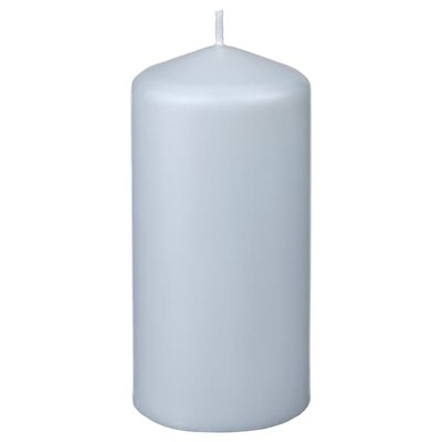 IKEA DAGLIGEN Беззапахова блокова свічка, світло-сіро-блакитна, 14 см 30551712 фото