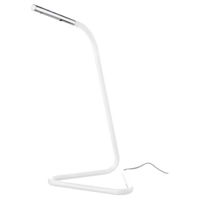 IKEA HARTE Світлодіодна настільна лампа, білий/сріблястий 80527244 фото