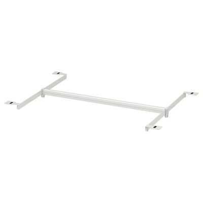 IKEA HJALPA Труба для одягу + 2 рейки + 2 опорних кріплення, регульовані/білий, 60-100x55 см 19428318 фото