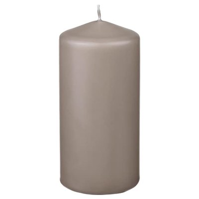 IKEA DAGLIGEN Беззапашна блокова свічка, темно-сіро-бежевий колір, 14 см 10551713 фото