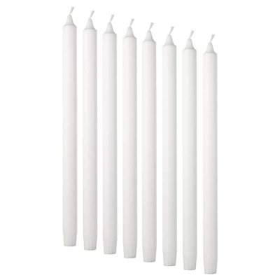 IKEA JUBLA Свічка без запаху, біла, 35 см 40154401 фото