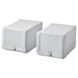 IKEA HEMMAFIXARE Коробка для взуття, тканина в смуги/білий/сірий, 23x34x19 см 40503914 фото 1
