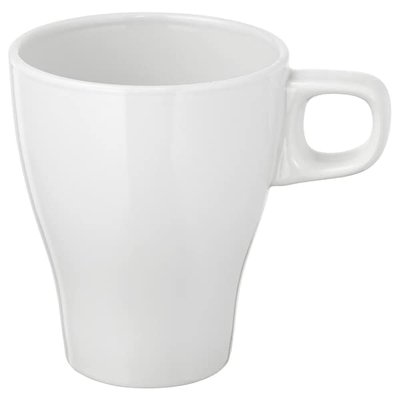 IKEA FARGRIK Чашка, білий фаянс, 250 мл 60143992 фото