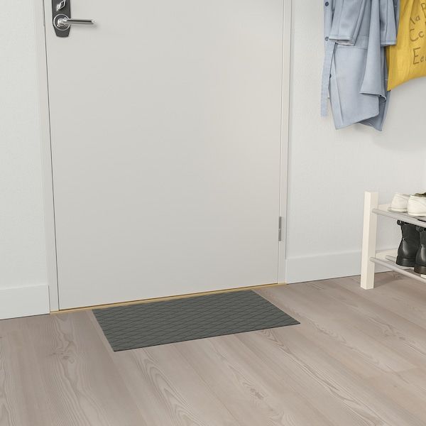 IKEA OSTERILD Внутрішній килимок для витирання, темно-сірий, 40x60 см 40511117 фото