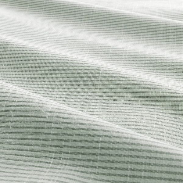 IKEA BERGPALM Покривало на ковдру та 2 наволочки, зелений/смугастий, 200x200/50x60 см 20423188 фото
