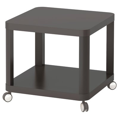 IKEA TINGBY Столик на колесах, сірий, 50x50 см 00349444 фото