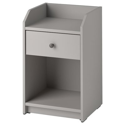 IKEA HAUGA Столик нічний, сірий, 40x36 см 40488961 фото