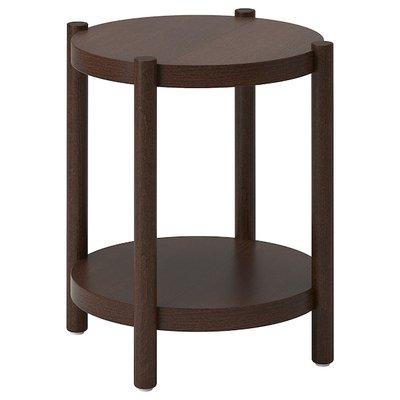IKEA LISTERBY Столик, темно-коричнева шпонована буком, 50 см 10562250 фото