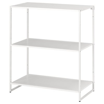IKEA JOSTEIN Стелаж, внутрішній/зовнішній/металевий білий, 81x40x90 см 89437140 фото