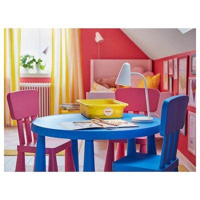 IKEA MAMMUT Детский стул для использования внутри и на улице, розовый 80382321 фото
