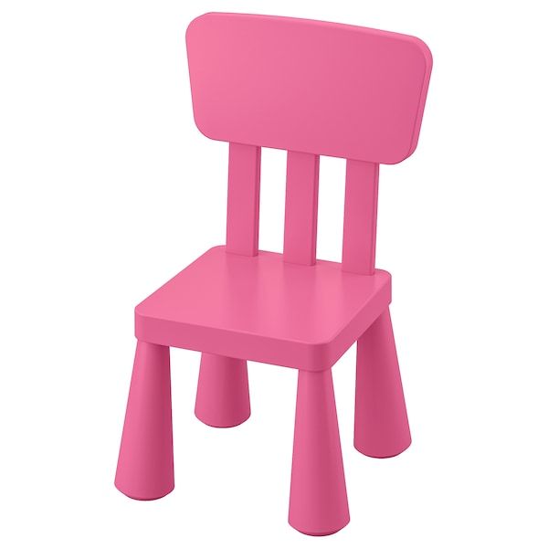 IKEA MAMMUT Дитяче крісло, для внутрішнього/зовнішнього використання/рожеве 80382321 фото