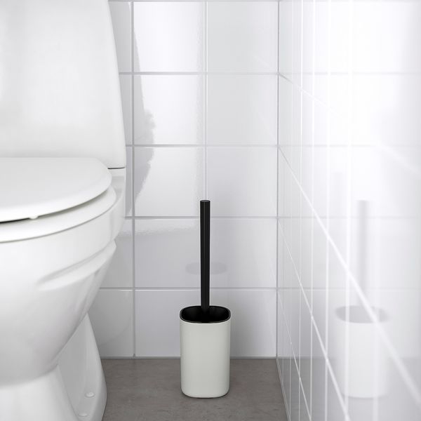 IKEA STORAVAN Щітка для туалету, білий/чорний 80423816 фото
