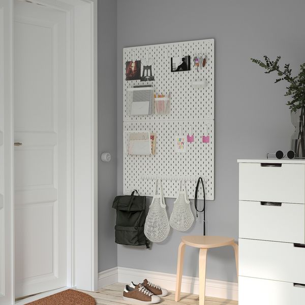 IKEA SKADIS Контейнер/підставка для журналів, білий 90519880 фото