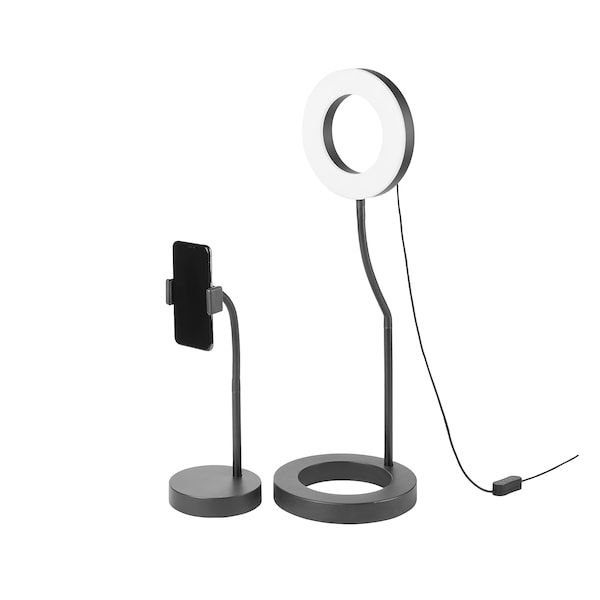 IKEA LANESPELARE Кільцева лампа з тримачем для телефону 10514358 фото