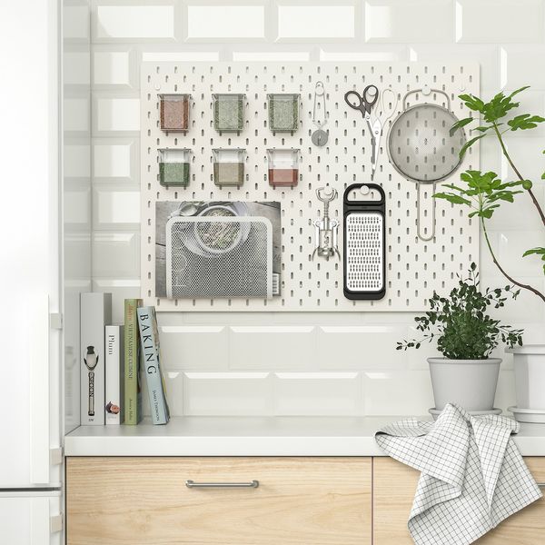 IKEA SKADIS Контейнер/підставка для журналів, білий 90519880 фото
