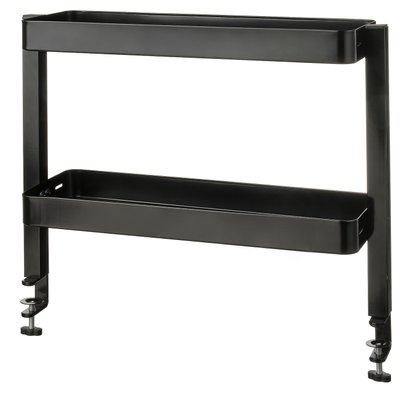 IKEA VATTENKAR Полиця на стіл, чорна, 49x15 см 40541572 фото