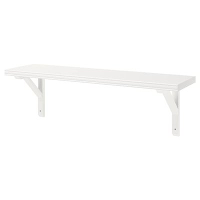 IKEA BERGSHULT / SANDSHULT Полиця настінна біла/біла осика, 093.260.42 09326042 фото