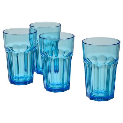IKEA POKAL Склянка, блакитна, 350 мл 20461019 фото