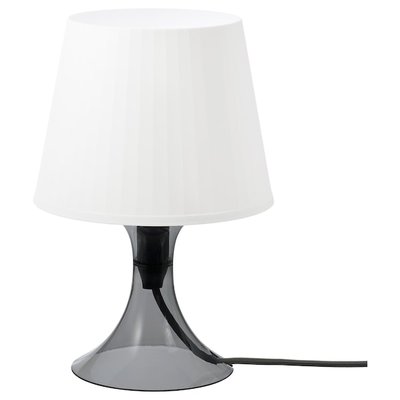 IKEA LAMPAN Настільна лампа, темно-сіра/біла, 29 см 00484074 фото