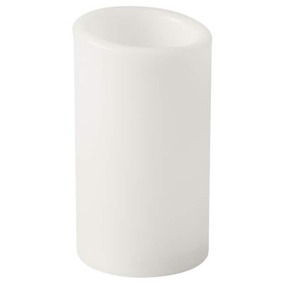 IKEA ADELLOVTRAD Свічка з LED у вигляді геометричного бруса, біла/для внутрішнього використання, 14 см 10520260 фото