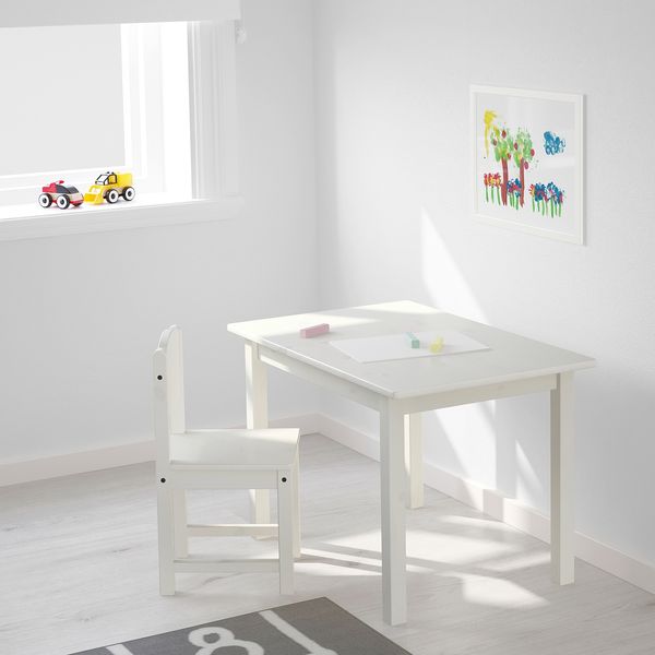 IKEA SUNDVIK Дитячий столик, білий, 76x50 см 10201673 фото