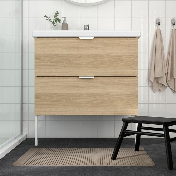 IKEA ALSTERN Рушник у ванну, бежевий, 50x80 см 30449239 фото