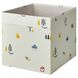 IKEA REGNBROMS Коробка, візерунок лісові тварини/багатокольорова, 33x38x33 см 00555354 фото 1