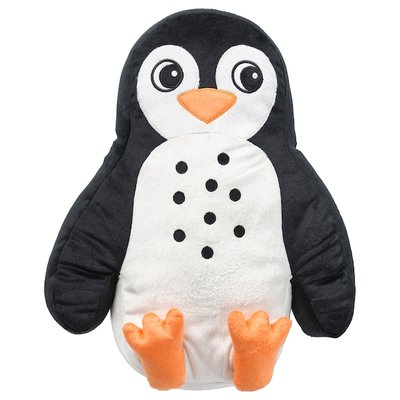 IKEA BLAVINGAD Подушка у формі пінгвіна чорно-білого, 40x32 см 20528369 фото