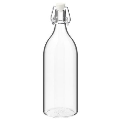IKEA KORKEN Пляшка з кришкою, безбарвне скло, 1 л 30213552 фото