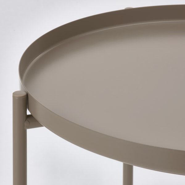 IKEA GLADOM Столик з підносом, темно-сіро-бежевий, 45x53 см 30513763 фото