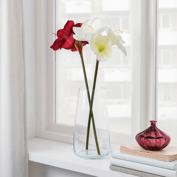 IKEA VINTERFINT Штучна квітка, для приміщення/на вулиці, амариліс білий, 60 см 50562154 фото