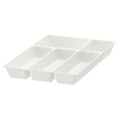 IKEA UPPDATERA Стакан/відсік для столових приборів, білий, 32x50 см 10460020 фото