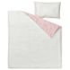 IKEA DROMSLOTT Підковдра 1 наволочка для ліжечка, забарвлення у щенят/рожевий, 110x125/35x55 см 90521190 фото 3
