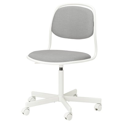 IKEA ORFJALL Обертове крісло, білий/Vissle світло-сірий 49416012 фото