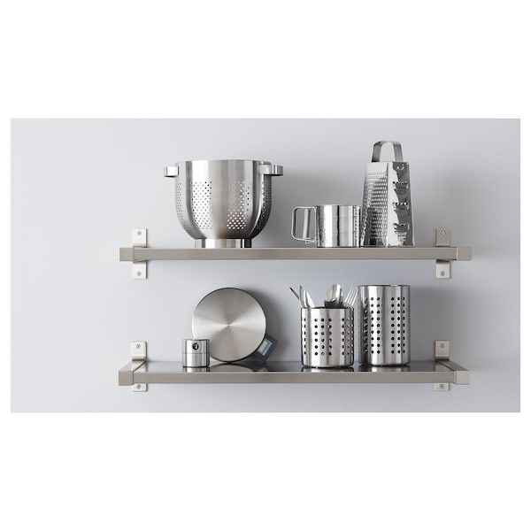 IKEA ORDNING Контейнер для кухонних приладдів, нержавіюча сталь, 18 см 30131716 фото
