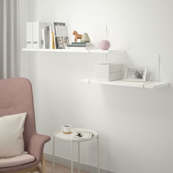 IKEA BERGSHULT Полиця, білий, 80x30 см 40400044 фото