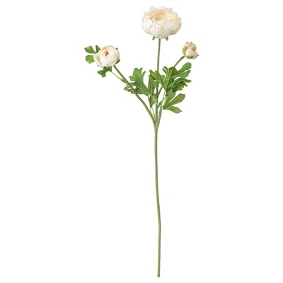 IKEA SMYCKA Штучна квітка, Жовтець/білий, 52 см 20335714 фото