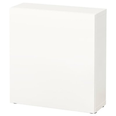 IKEA BESTA Шафка з дверцятами, білий/Lappviken білий, 60x22x64 см 49046817 фото