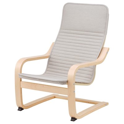 IKEA POANG Дитяче крісло, окл береза/Кніса світло-бежевий 49412561 фото