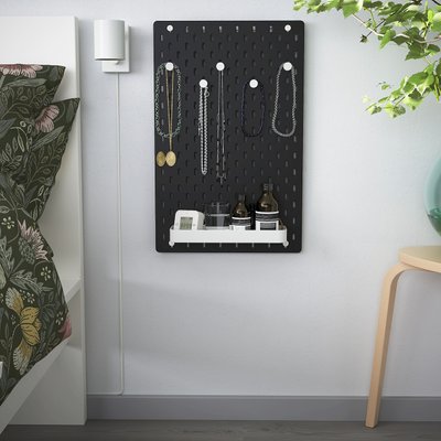 IKEA SKADIS Перфорована панель комбінована, чорна, 36x56 см 29515975 фото