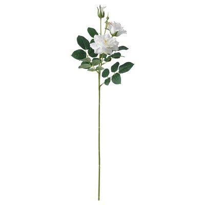 IKEA SMYCKA Штучна квітка для внутрішнього/зовнішнього використання, біла троянда, 65 см 90560148 фото