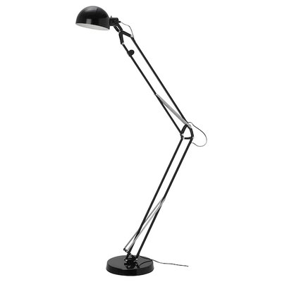 IKEA FORSA Підлогова лампа, чорна 70462120 фото
