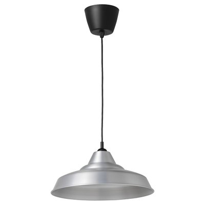 IKEA TRETTIOEN Лампа підвісна, срібляста, 38 см 70501268 фото