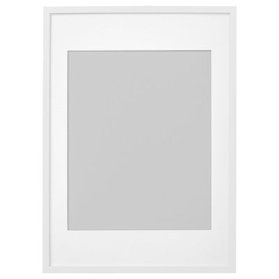 IKEA RIBBA Рамка, біла, 50x70 см 00268876 фото