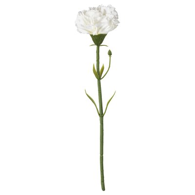 IKEA SMYCKA Штучна квітка, гвоздика/біла, 30 см 20333588 фото