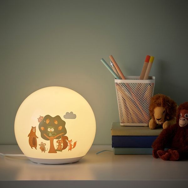 IKEA BRUMMIG LED-настільна лампа, візерунок ліс 30526119 фото