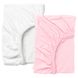 IKEA LEN Дитяче простирадло, біле/рожеве, 60x120 см 60320188 фото 1