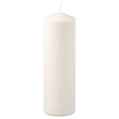 IKEA FENOMEN Беззапахова блокова свічка, натуральна, 23 см 30528415 фото